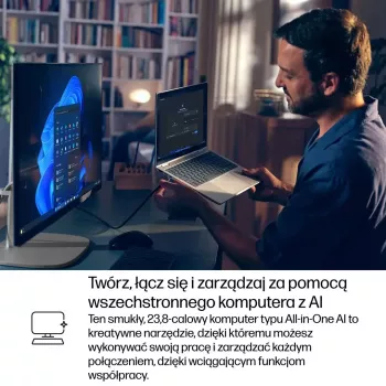 Viss-vienā dators HP EliteStudio 8 AiO G1i Ultra 5 23,8 collu FHD Skārienjutīgs IPS 16GB DDR5 512GB SSD Win11 Pro