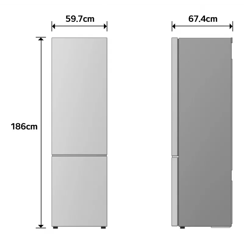 LG GBBSJ10EPY Brīvstāvošs Ledusskapis 333 L Sudraba