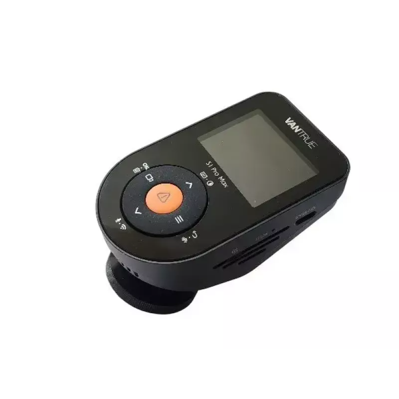 Auto videoreģistrators VANTRUE S1PRO MAX — kompakts 2-kanālu 4K ieraksts, F/1.8, 155°, Wi‑Fi, GPS, 2 inch displejs, parkošanās režīms, microSD līdz 1 TB