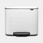 Atkritumu konteiners BRABANTIA 121142 Taisnstūra Balts, 540×363×440 mm
