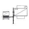Manhattan Desk Mount monitora un klēpjdatora kombinētais stiprinājums (Full Motion), 10-27 inch monitors, līdz 17 inch klēpjdators, skavas montāža, VESA 75x75 un 100x100mm, max 8kg