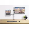 Manhattan Desk Mount monitora un klēpjdatora kombinētais stiprinājums (Full Motion), 10-27 inch monitors, līdz 17 inch klēpjdators, skavas montāža, VESA 75x75 un 100x100mm, max 8kg