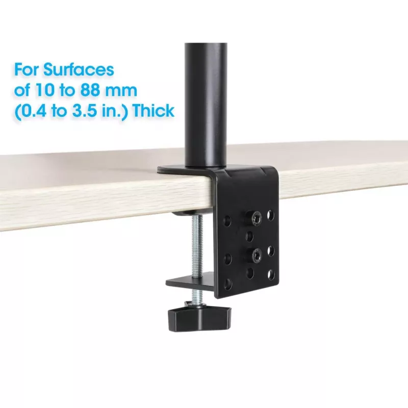 Manhattan Desk Mount monitora un klēpjdatora kombinētais stiprinājums (Full Motion), 10-27 inch monitors, līdz 17 inch klēpjdators, skavas montāža, VESA 75x75 un 100x100mm, max 8kg