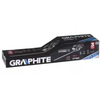 Bezvadu dzīvžoga šķēres GRAPHITE 58G032, 51 cm griešanas garums