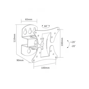 TV stiprinājums Sopar 23114 68.6 cm (27 collas) Sudrabs