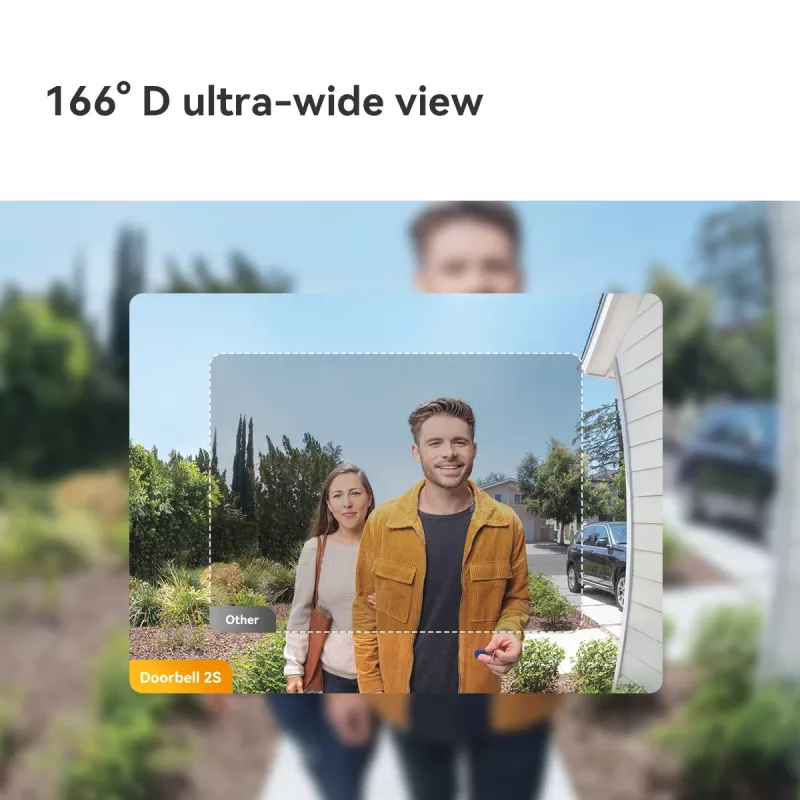 Imou Doorbell 2S Kit Melns 3 MP Bezvadu Sienas stiprinājums