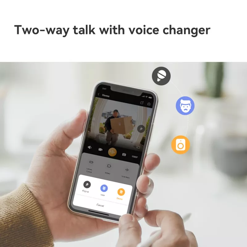 Imou Doorbell 2S Kit Melns 3 MP Bezvadu Sienas stiprinājums