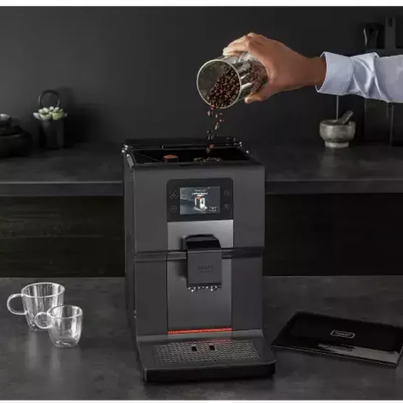 Kafijas automāts KRUPS EA875U, 3 L ūdens tvertne, 250 g pupiņu tvertne, Thermoblock, 1450 W