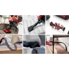 Bosch BCS711PET bezvadu stick putekļsūcējs, 18V, 3Ah, bezmaiss, 0.3L, melns/sarkans