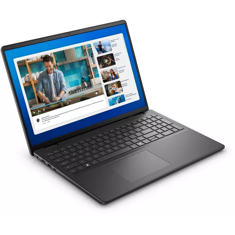 DELL DC16250 klēpjdators, Intel Core 5 120U, 40,6 cm (16 collu) Full HD+ displejs, 16 GB DDR5 RAM, 512 GB SSD, Wi-Fi 6, Windows 11 Home, melns