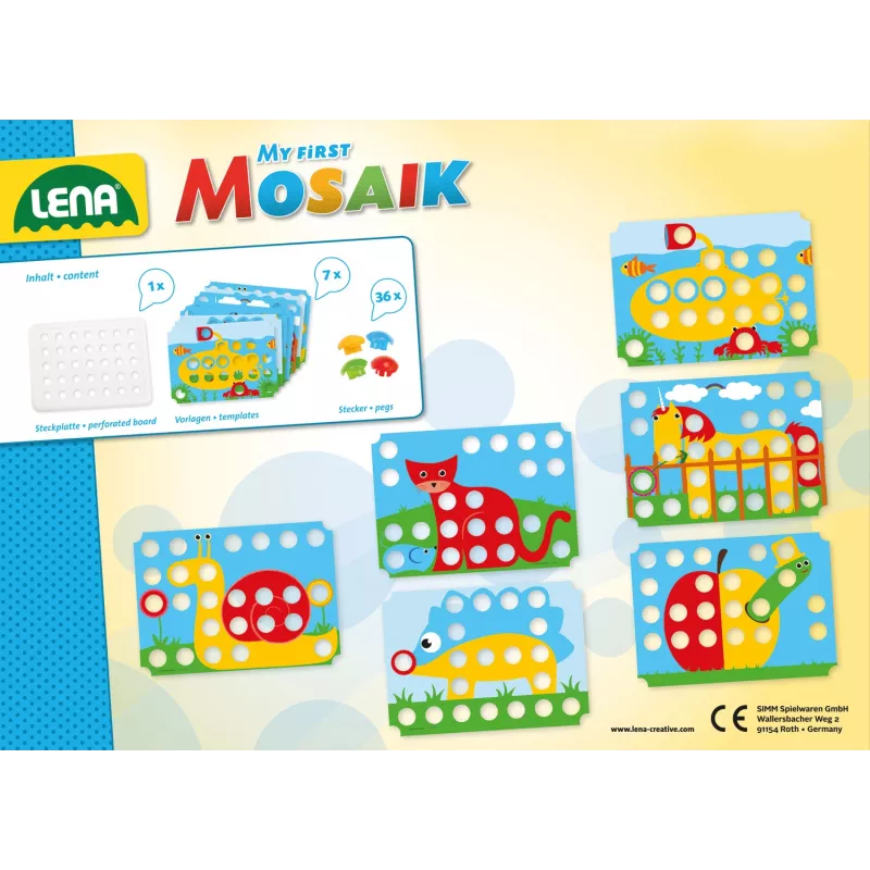 Mozaīkas komplekts Lena Mans Pirmais Mozaīkas Dzīvnieki