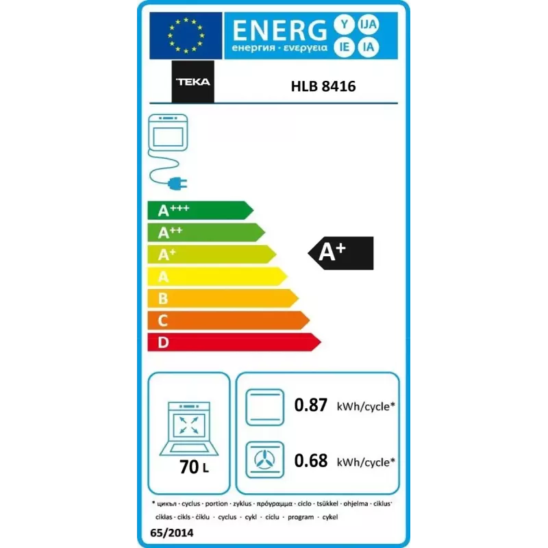 Iebūvējamā elektriskā cepeškrāsns Teka HLB 8416 BK