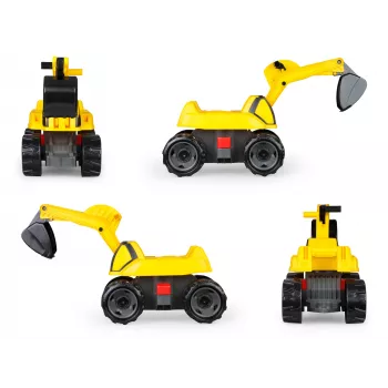 Braucamais ekskavators Lena GIGA TRUCKS Excavator PRO 4 Riteņi Plastmasa Tērauds