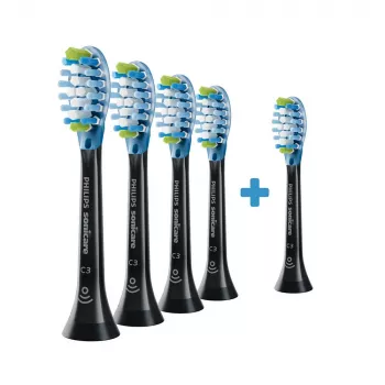 Philips Premium Plaque Defence HX9045/88 4+1 iepakojums birstes galviņas 5 gab Melns