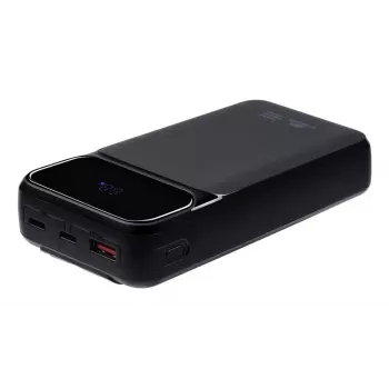 Portatīvais akumulators Rivacase VA2221 — 20000 mAh LiPo, PD 3.0 un QC 3.0, 3 porti (1×A, 2×C), 22,5 W izeja