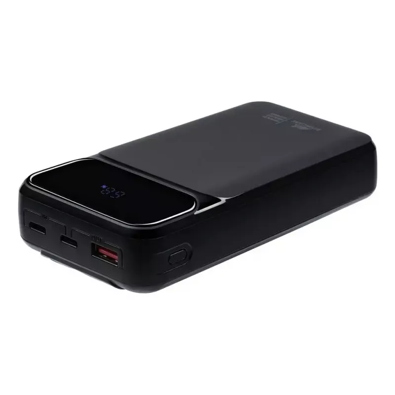 Portatīvais akumulators Rivacase VA2221 — 20000 mAh LiPo, PD 3.0 un QC 3.0, 3 porti (1×A, 2×C), 22,5 W izeja