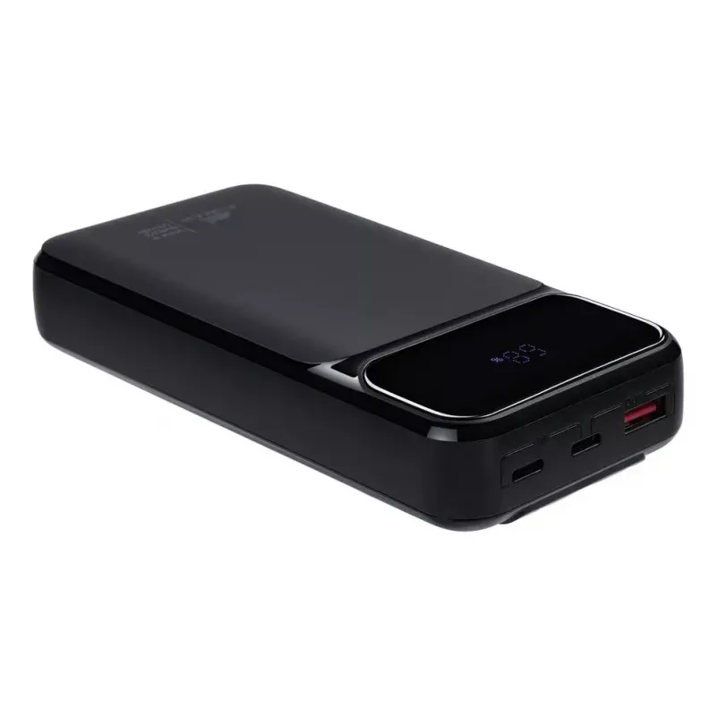 Portatīvais akumulators Rivacase VA2221 — 20000 mAh LiPo, PD 3.0 un QC 3.0, 3 porti (1×A, 2×C), 22,5 W izeja