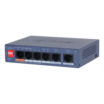 Dahua Technology CS4006-4ET2GT-60 tīkla slēdzis, pārvaldāms, L2, Gigabit Ethernet (10/100/1000), PoE, zils