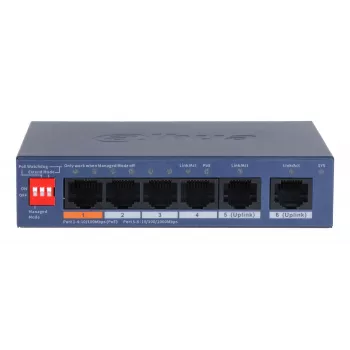 Dahua Technology CS4006-4ET2GT-60 tīkla slēdzis, pārvaldāms, L2, Gigabit Ethernet (10/100/1000), PoE, zils
