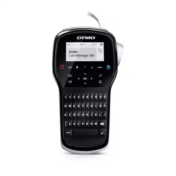 Etiķešu printeris Dymo LabelManager 280 ar QWERTY tastatūru, LCD, USB, Li-Ion, D1 lente (max 12 mm)