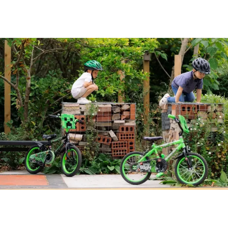 Bērnu velosipēds HUFFY Minecraft 16 collu zaļš