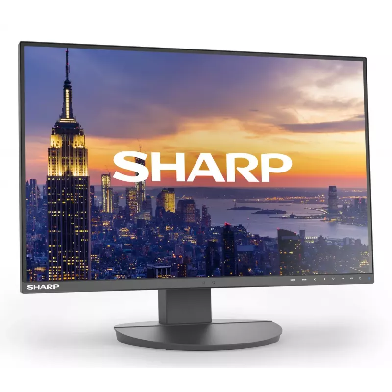 24 collu Sharp MultiSync EA242W LCD monitors IPS 1920x1200 16:10 5 ms USB 3.2 centrmezgls VESA augstumā regulējams Melns