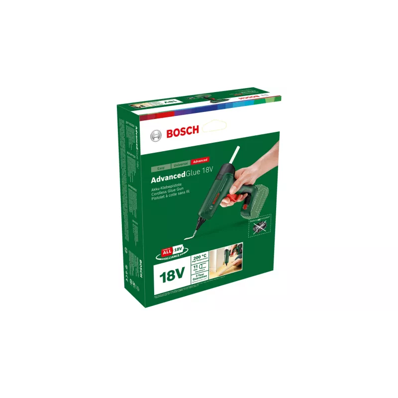 Līmes pistole Bosch AdvancedGlue 18V bezvadu 11 mm līmes kociņiem