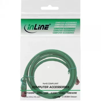 Patēriņa kabelis Intos Cat6 S/FTP PiMF 250MHz, 1,5 m, RJ-45–RJ-45, bezhalogēns, zaļš