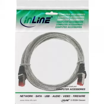 Ethernet patch kabelis InLine Cat.6 S/FTP PiMF 250MHz RJ-45–RJ-45 PVC caurspīdīgs 5 m