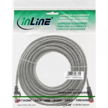InLine Cat6 S/FTP PiMF 250MHz PVC RJ-45–RJ-45 vara tīkla kabelis, caurspīdīgs, 15 m