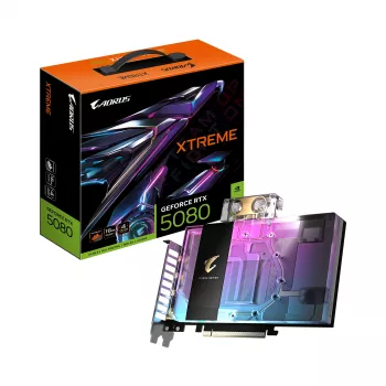 GIGABYTE AORUS GeForce RTX 5080 XTREME WATERFORCE WB 16G Grafiskā karte
