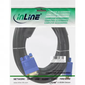 InLine S-VGA Premium kabelis 15HD tēviņš-tēviņš melns 1.5m