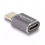DeLOCK USB-C adapteris 40 Gbps USB Type-C PD 3.0 100 W vīrietis-sieviete porta saudzētājs 8K 60 Hz metāls