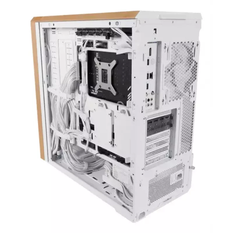 PC korpuss Lian Li Lancool 217 Midi Tower — Balts & Koks, ATX/EATX/Micro-ITX, 2x120mm priekšā, 1x140mm aizmugurē, 1×3.5 collu + 8×2.5 collu