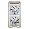 PC korpuss Lian Li Lancool 217 Midi Tower — Balts & Koks, ATX/EATX/Micro-ITX, 2x120mm priekšā, 1x140mm aizmugurē, 1×3.5 collu + 8×2.5 collu