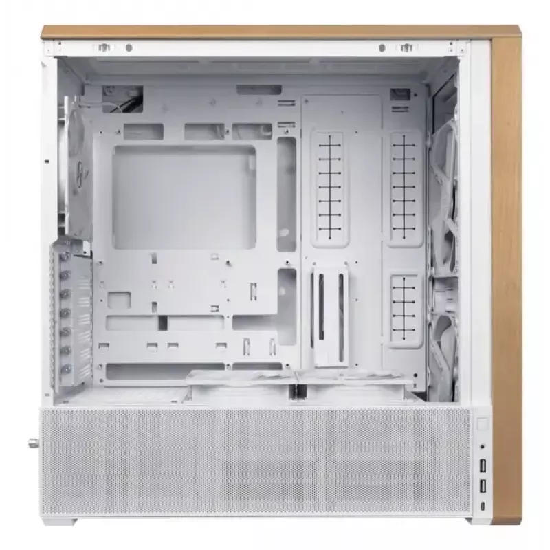 PC korpuss Lian Li Lancool 217 Midi Tower — Balts & Koks, ATX/EATX/Micro-ITX, 2x120mm priekšā, 1x140mm aizmugurē, 1×3.5 collu + 8×2.5 collu