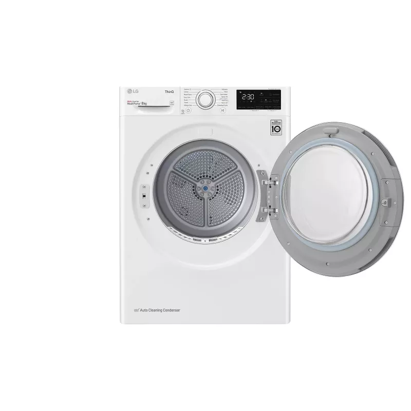 LG RH80V3AV6N veļas žāvētājs Brīvi stāvošs Priekšējā ielāde 8 kg Balts