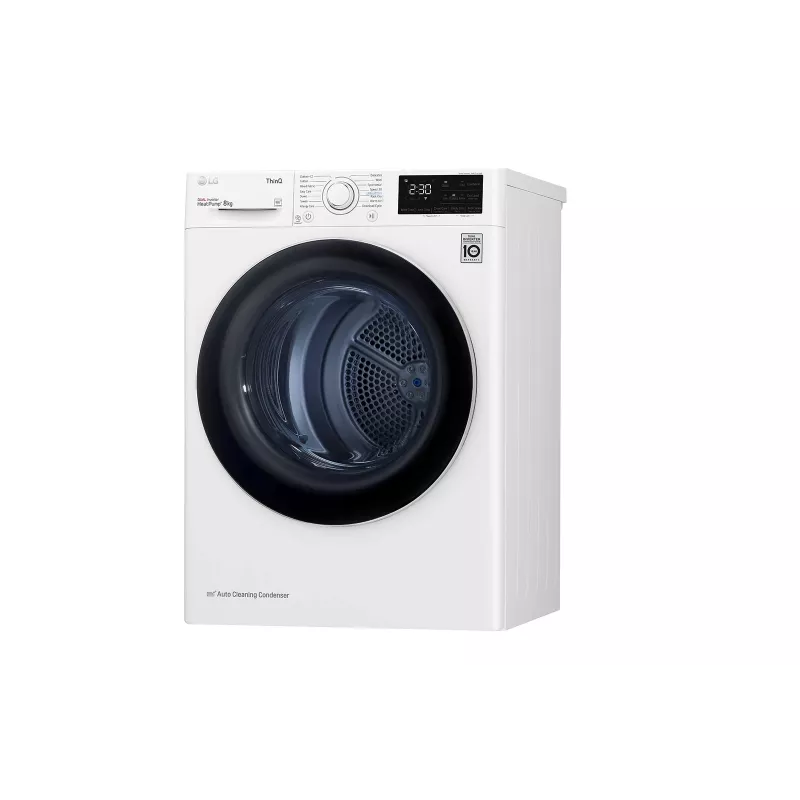 LG RH80V3AV6N veļas žāvētājs Brīvi stāvošs Priekšējā ielāde 8 kg Balts