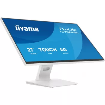 27 collu IIYAMA ProLite T2752MSC-W1AG skārienjutīgais LCD monitors 1920 x 1080 Full HD balts, 5 ms, USB 3.2 Gen1, skaļruņi, VESA