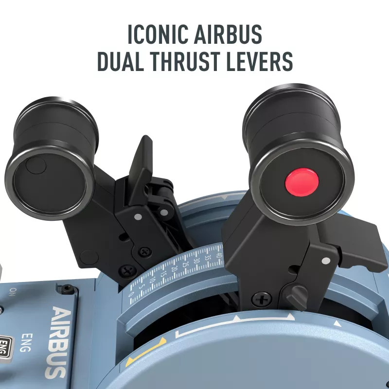Thrustmaster TCA Quadrant Airbus Edition, melns/zils, PC lidojumu simulators