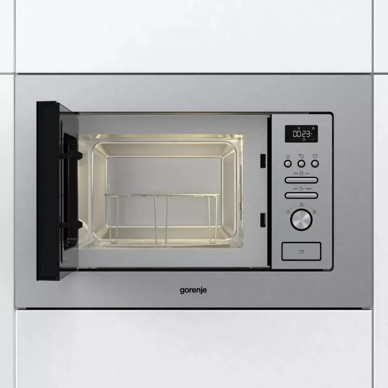 Gorenje BM201AG1X Iebūvējams grila mikroviļņu krāsns 20 L 800 W Nerūsējošais tērauds