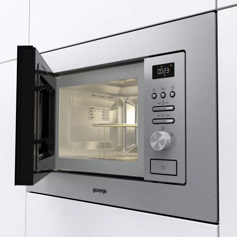 Gorenje BMI201AG1X Kombinētā mikroviļņu krāsns, nerūsējošais tērauds, iebūvējama, 20 L, 800 W