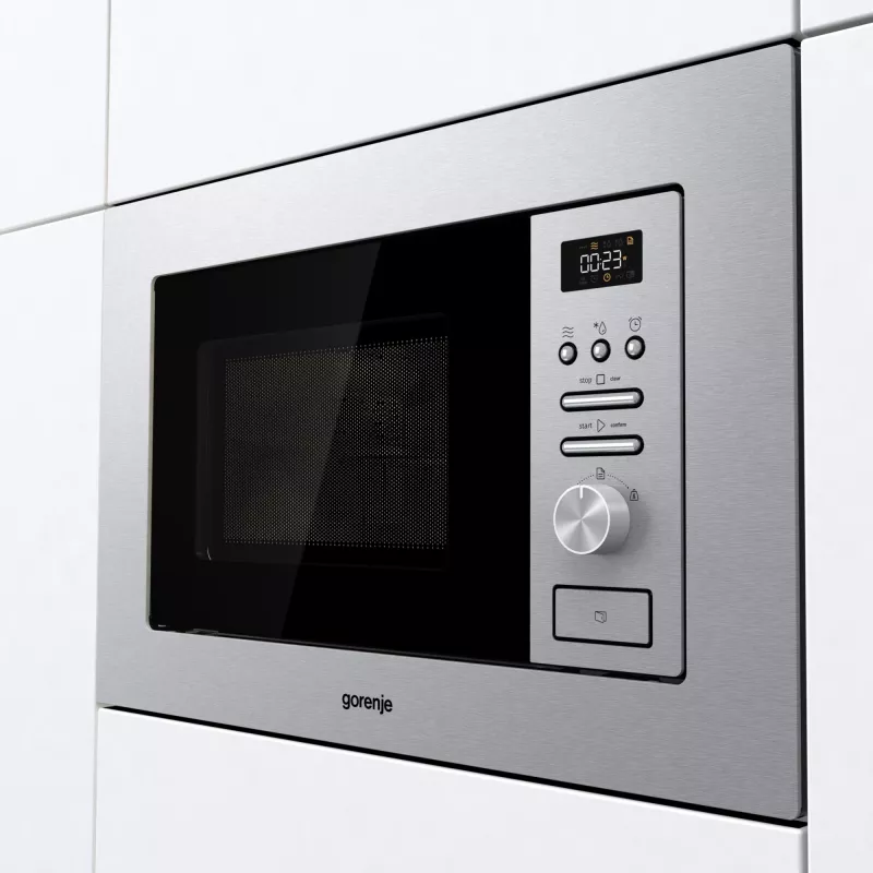 Gorenje BMI201AG1X Kombinētā mikroviļņu krāsns, nerūsējošais tērauds, iebūvējama, 20 L, 800 W
