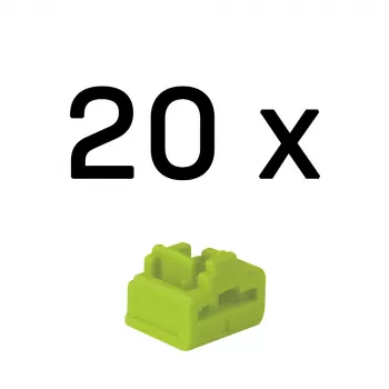 Lindy RJ-45 Portu Aizbāžņi (Bez Atslēgas) - 20 gab., Zaļi