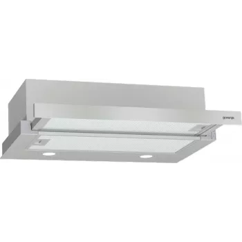 Gorenje TH62E4X daļēji iebūvējams (izvelkams) tvaika nosūcējs, nerūsējošais tērauds, 450 m³/h