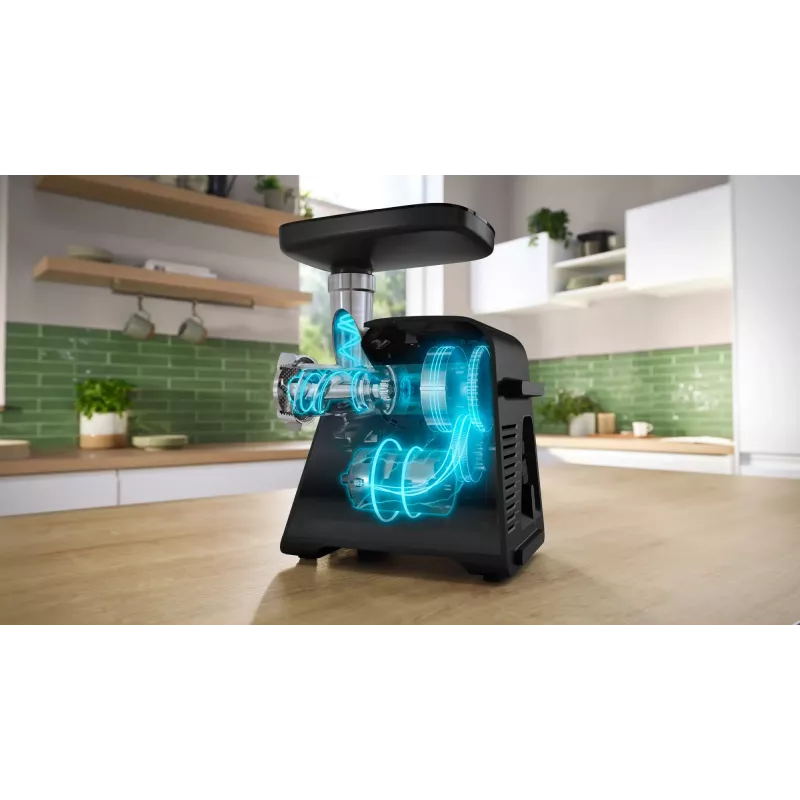Bosch Serie 6 gaļas maļamā mašīna 2100 W Melna, Sudraba