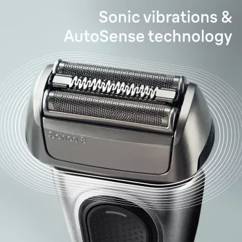 Braun Series 8 8517s elektriskais skuveklis - slapjai un sausai skūšanai, sudraba