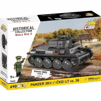 Būvkomplekts Cobi Blocks Panzer 38 VZ.38 690 elementi – mēroga modeļa konstrukcijas komplekts
