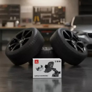 Crong Carclip auto turētājs panelim un vējstiklam, pasīvs, viedtālruņiem, melns (carbon)