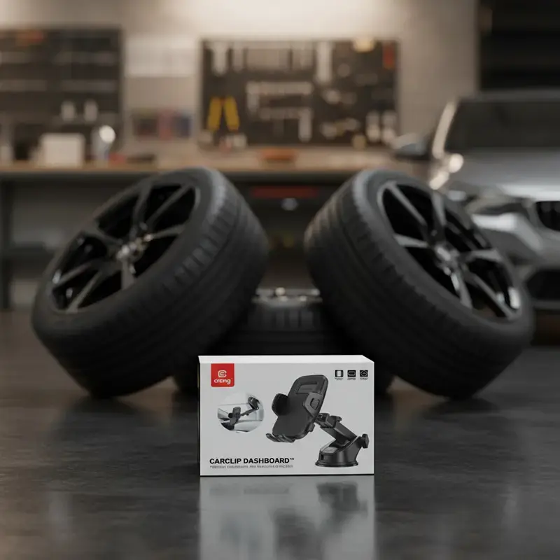 Crong Carclip auto turētājs panelim un vējstiklam, pasīvs, viedtālruņiem, melns (carbon)
